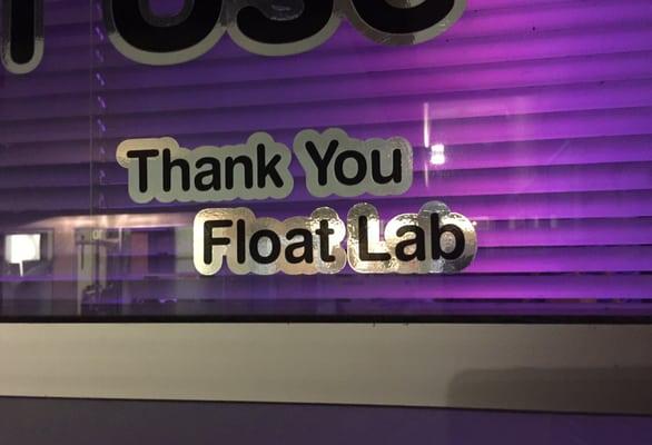 Thank You Enter - FLOAT LAB