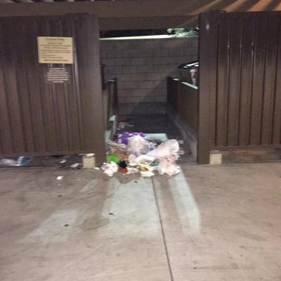 Pics of the trash area after the bums are done