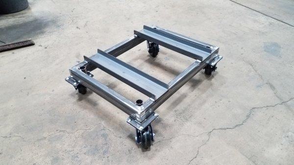 Fabricated 6,800 lb capacity dollies.