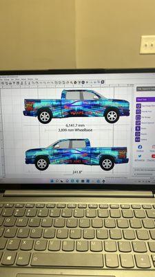 We can print custom vinyl looks for your vehicles!