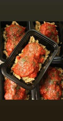 Smoked Turkey Meatballs/Chickpea Pasta