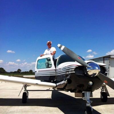 When I'm not working I'm usually down at Tamiami Airport either flying or working on our plane. (Piper Arrow).I fly every weekend...........