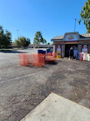 Front area of sunset recycle clean and organized