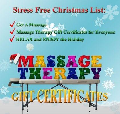 Massage Therapy Gift Certificates