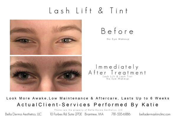 Lash Lift & Tint performed by Katie