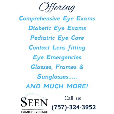 Eye care services  we offer