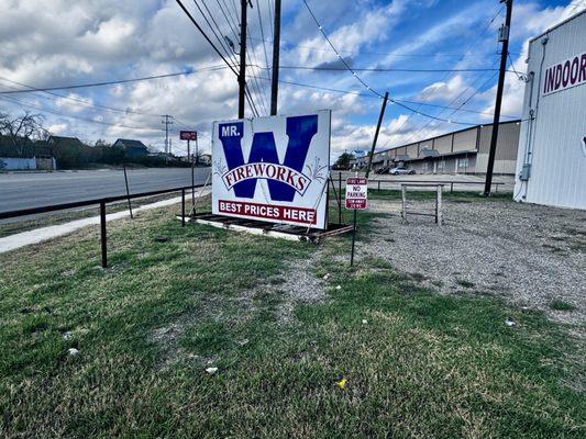 Mr. W Roadside Sign