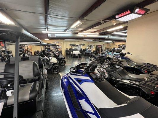 Texas Yamaha Motorsports Second showroom floor.