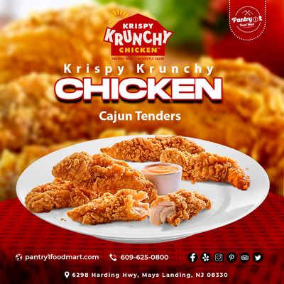 Krispy Krunchy Chicken.
 Order Now:- https://pantry1foodmart.com/menu
 .
 .
 #cajun #tenders #wrap #breakfastwraps #chicken #cheese