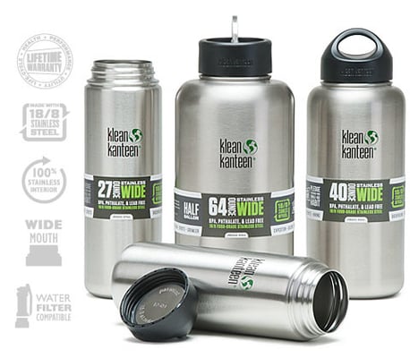 Stainless Steel and Glass Bottles.  BPA Free