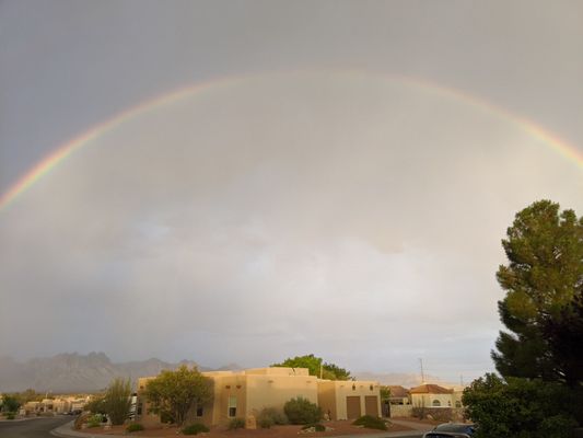 Rainbow over the Organ Mountains.