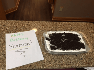 Happy Birthday to our hygienist, Shannon!  
Thank you Jamie for the delicious ice cream cake :)    
Warning:  This may cause ...