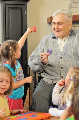 Intergenerational learning and laughter