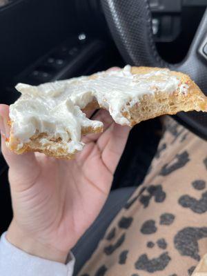 Toasted jalapeño bagel with cream cheese