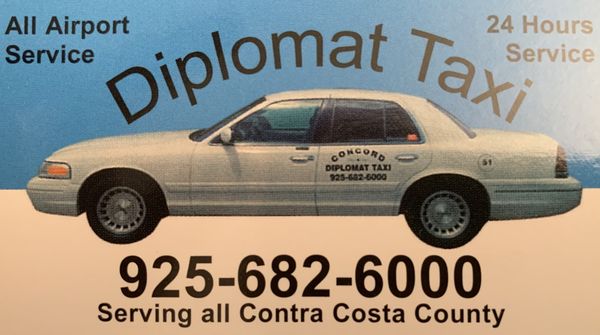 Diplomat Taxicab Company, Licensed & Permitted Taxicab Company. 24Hrs Service based in Concord, California