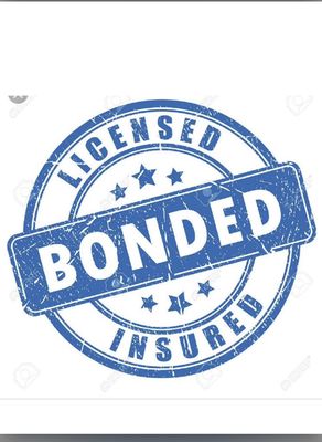 We are licensed bonded and insured