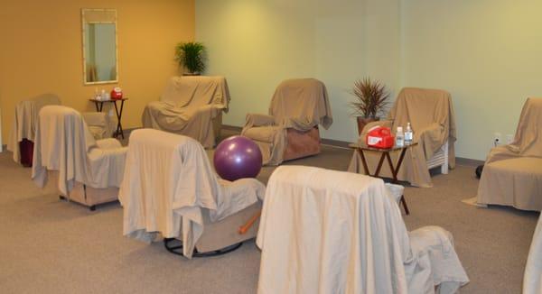 Our quiet, comfortable community healing room.