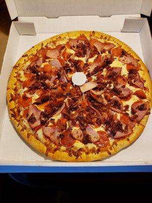 Large Pepperoni, ham and bacon