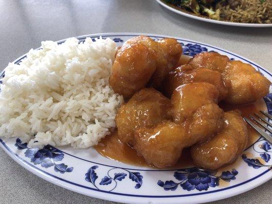 Perfect breading! Honey chicken!