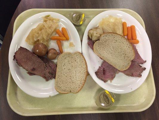 Corned beef and cabbage on St. Patrick's Day