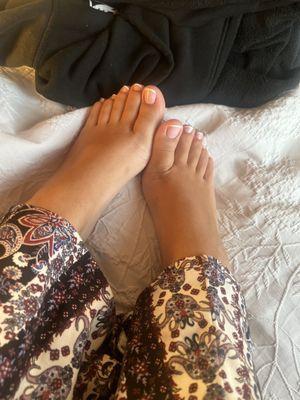 french tip pedicure