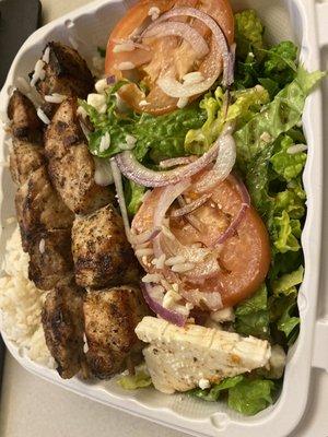 Pork Souvlaki platter