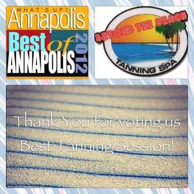 Thanks for voting us Best Tanning Session!