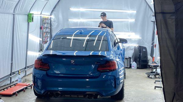 Installin XPEL PPF & Window Tint on a 2020 BMW M2 Competition.