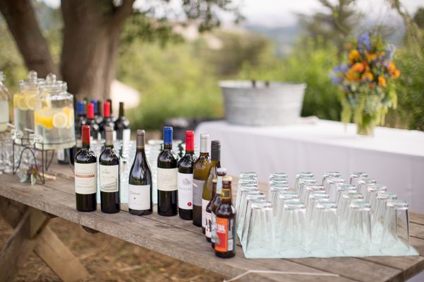 Beautifully arranged Beverage Bar Photo by Darren Miller Photography