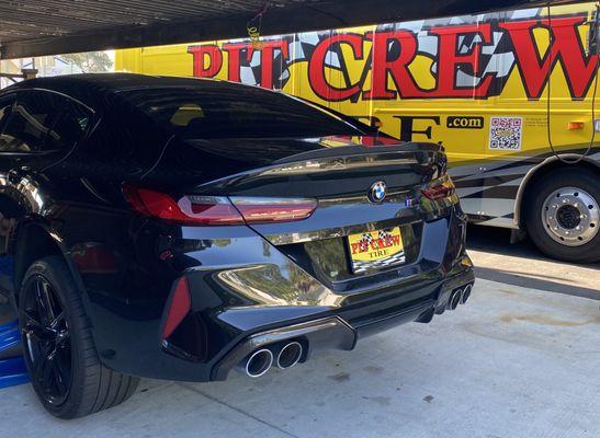 BMW M8 came to Pit Crew to eliminate a high speed vibration