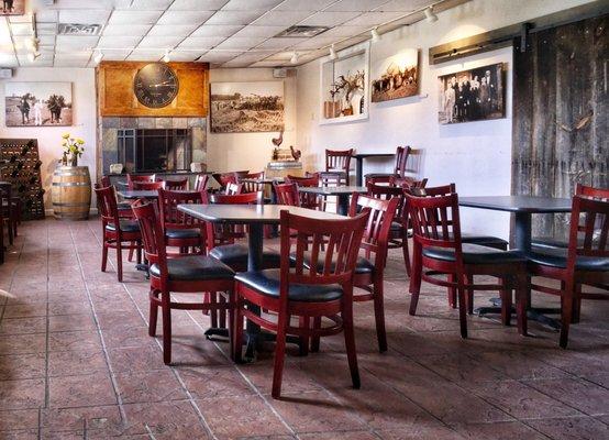 Indoor seating for inclement weather.