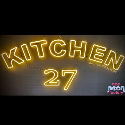 We manufactured this sign for a local diner in Linden, NJ. The diner is called Kitchen 27 and they serve excellent food!