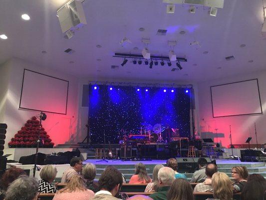 David Phelps Christmas special stage setting