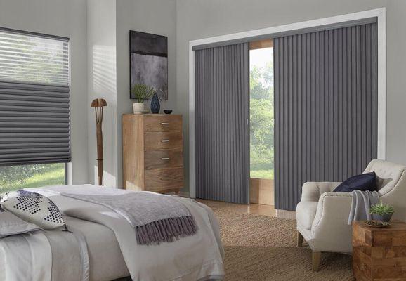 Vertical Honeycomb Shades for Sliders