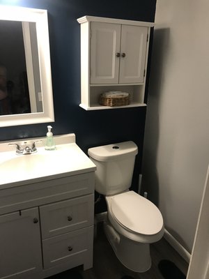 Half bath remodel from the floor up.