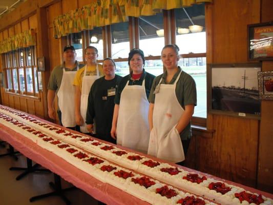 Our Annual Mothers Day, Might be the Longest Strawberry Shortcake