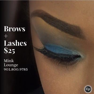 Brows and lash $25