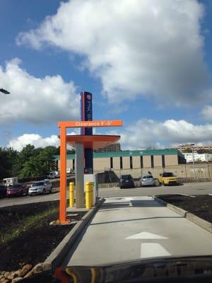 The newly added ATM drive thru at the Penn Hills branch