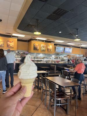 Self-serve soft-serve was a great little bonus treat!