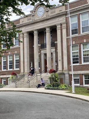 Front view of the building