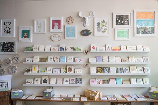 Ever-changing stationery and print wall