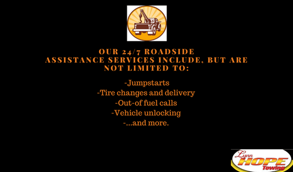 We don't just tow and recover vehicles; we also answer all kinds of road service calls, including tire changes and delivery, ...