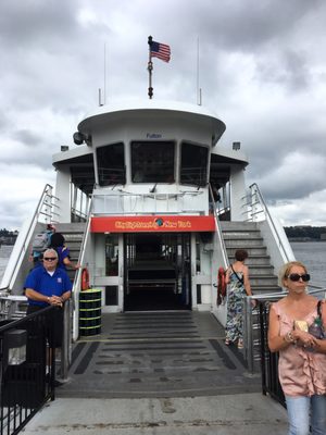 Front of the ferry. Lower and upper deck