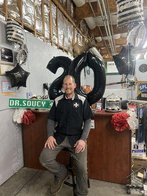 Dave celebrating 20 years in business!