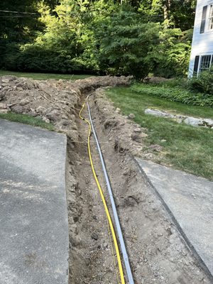 one half of the trench