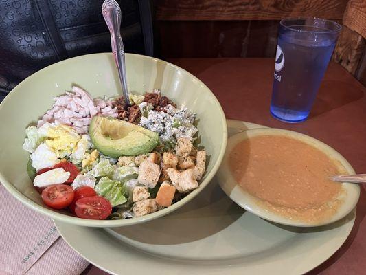 Soup & Salad Combo - Small Cobb Salad (delicious!) and Cup of Tuscan White Bean Soup (not my favorite)