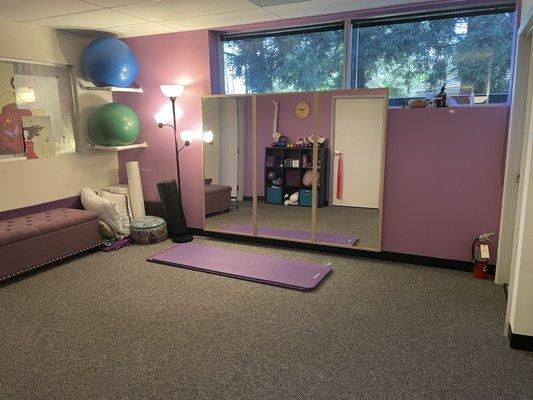 Our small intimate work out space to learn your personalized exercises