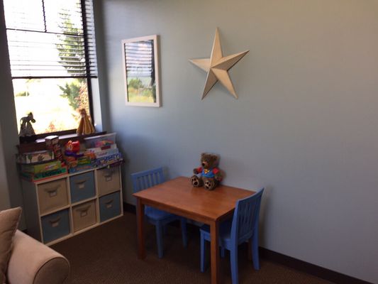 Children's nook for play therapy.