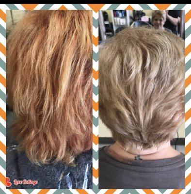 Hair cut & color correction