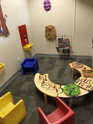 Cute little waiting area for the kiddos